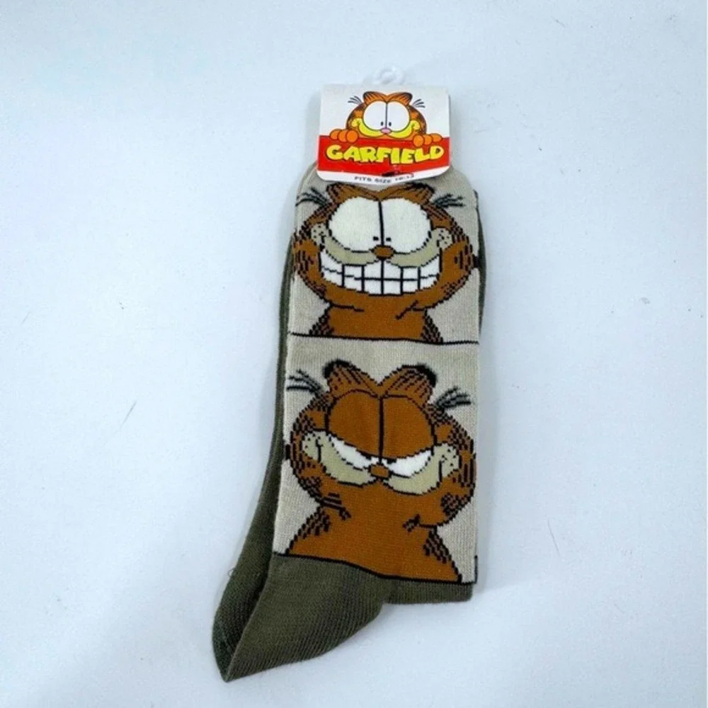 NWT Garfield Casual Brown and Tan‎ Socks with Playful Design